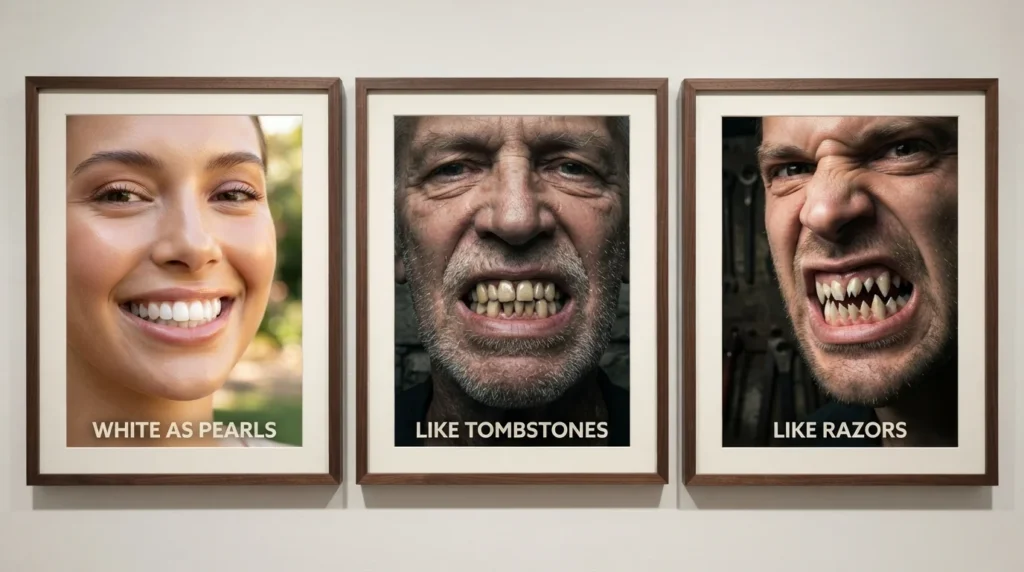 simile for teeth